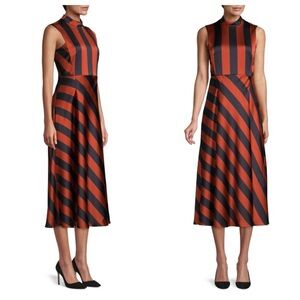 NWT Hugo Boss Dalton Dress Orange & Navy, Women's Size 0